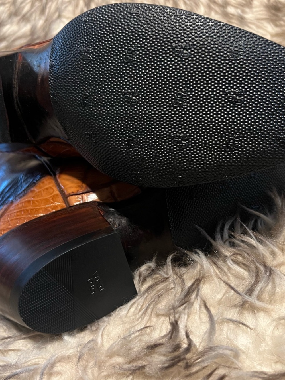Men's BLACK JACK TOP QUALITY CAIMAN & LEATHER Western Boots with Star Med-Sz 9 D - Picture 10 of 16